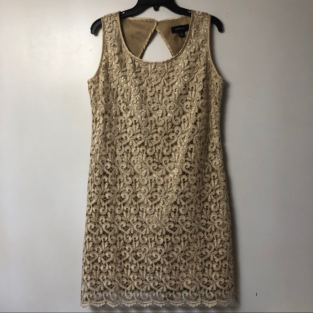 NWOT R&M Richards Champagne Lace Dress size 14